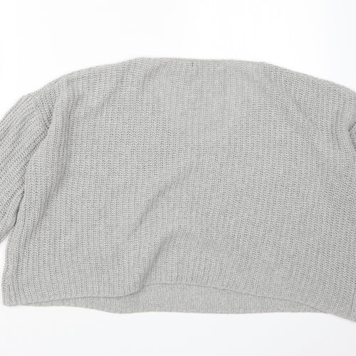 SheIn Womens Grey  Knit Pullover Jumper Size M
