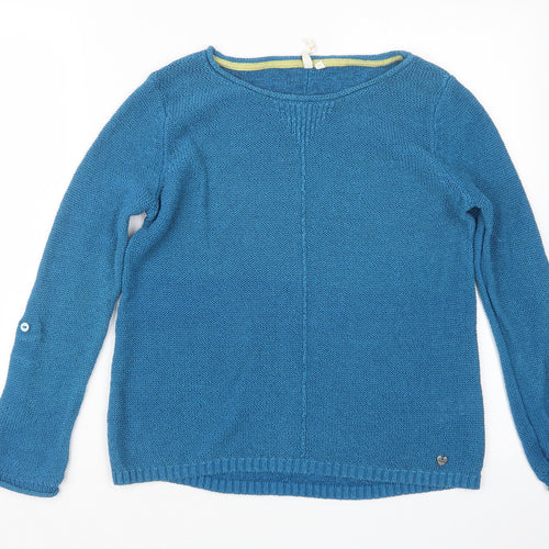 White Stuff Womens Blue  Knit Pullover Jumper Size 12