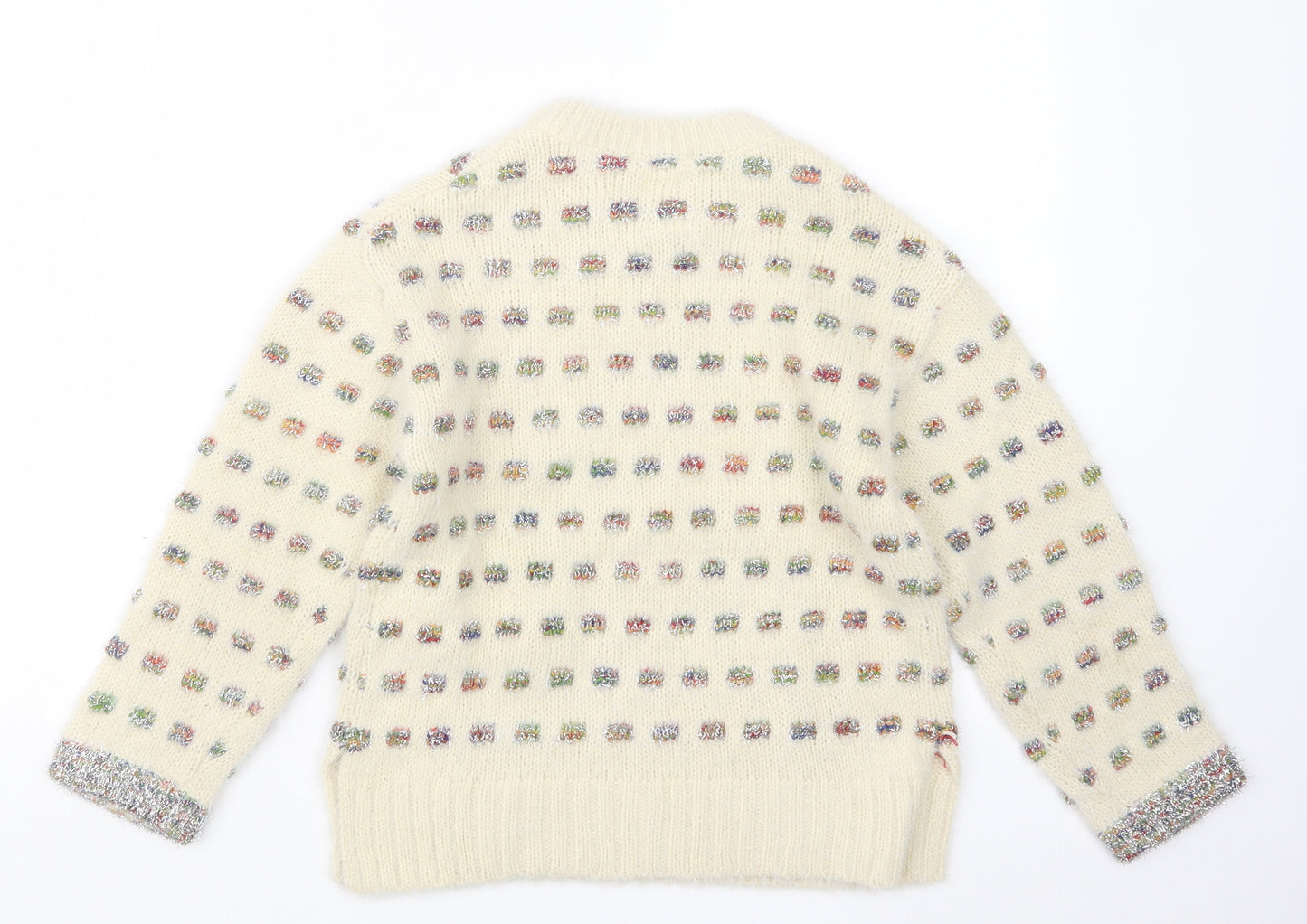 Zara Girls Beige  Knit Pullover Jumper Size 8-9 Years