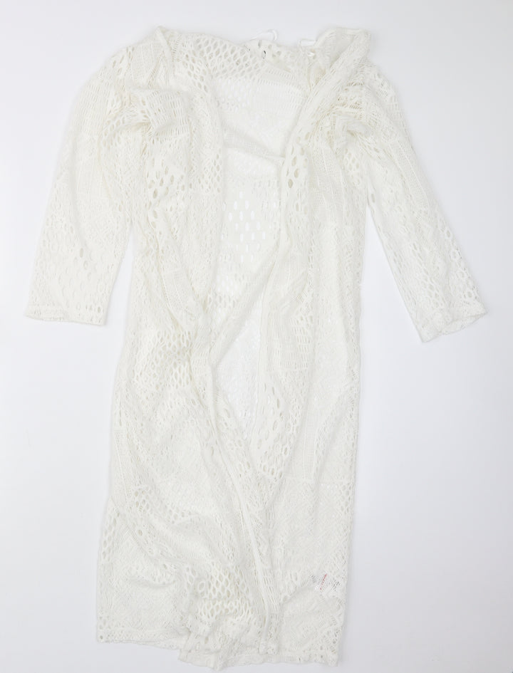 Peacocks Womens White   Cardigan Jumper Size M