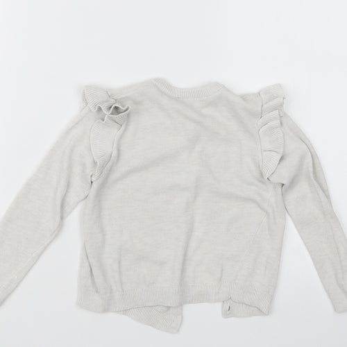 Matalan Girls Grey   Cardigan Jumper Size 4 Years