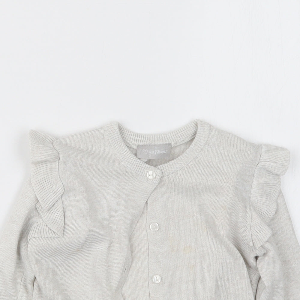 Matalan Girls Grey   Cardigan Jumper Size 4 Years