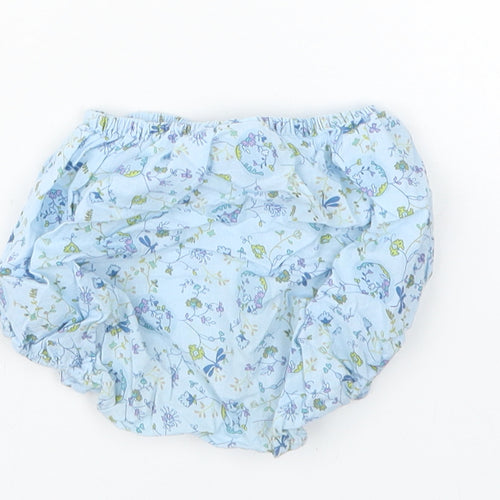 Petit Bateau Girls Blue Geometric  Cropped Trousers Size 12 Months