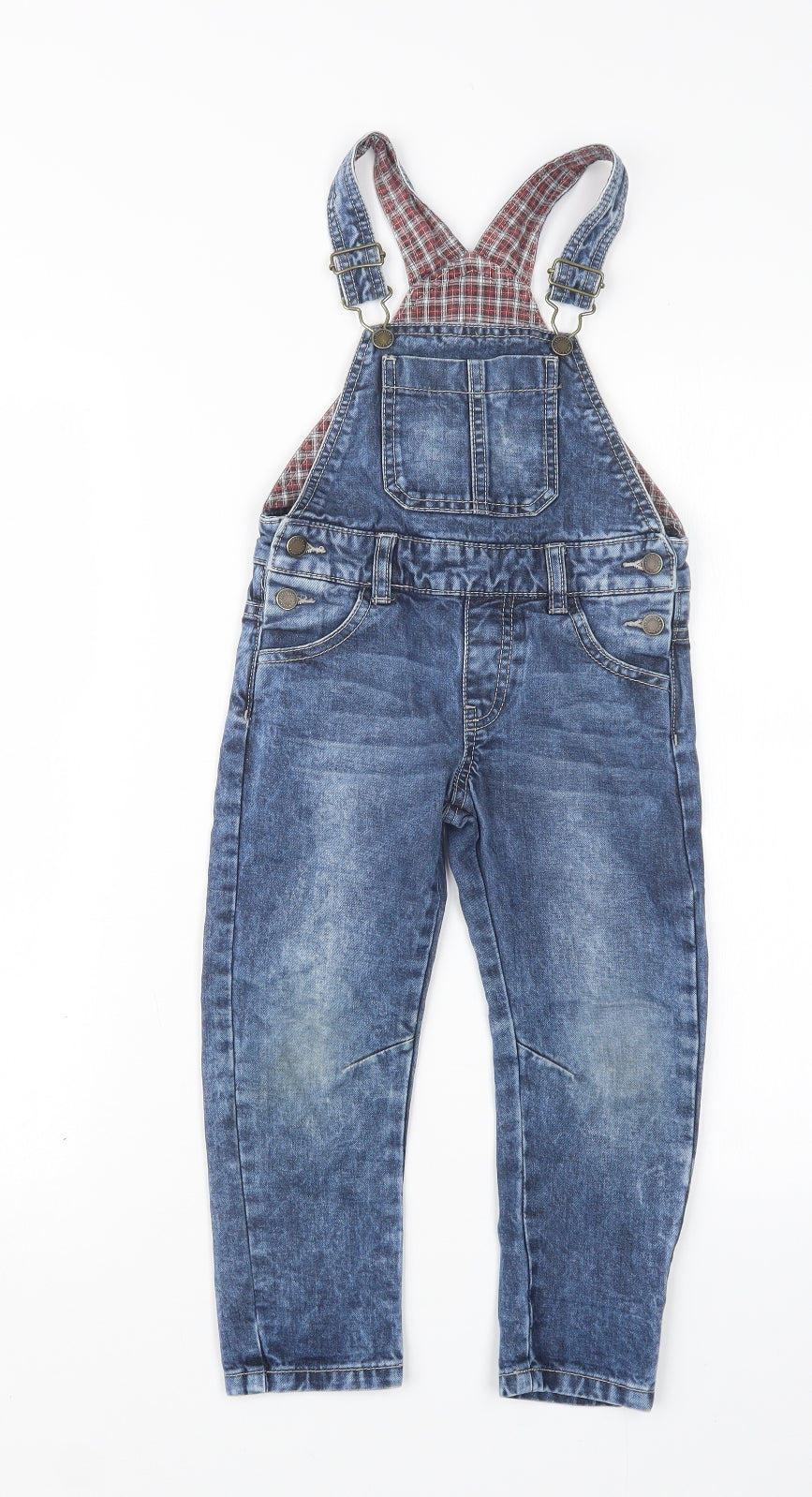 Marks and Spencer Boys Blue  Denim Dungarees Trousers Size 3-4 Years