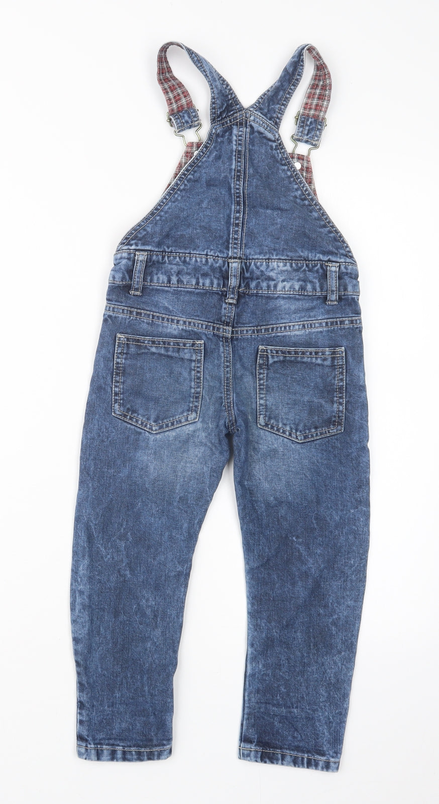 Marks and Spencer Boys Blue  Denim Dungarees Trousers Size 3-4 Years