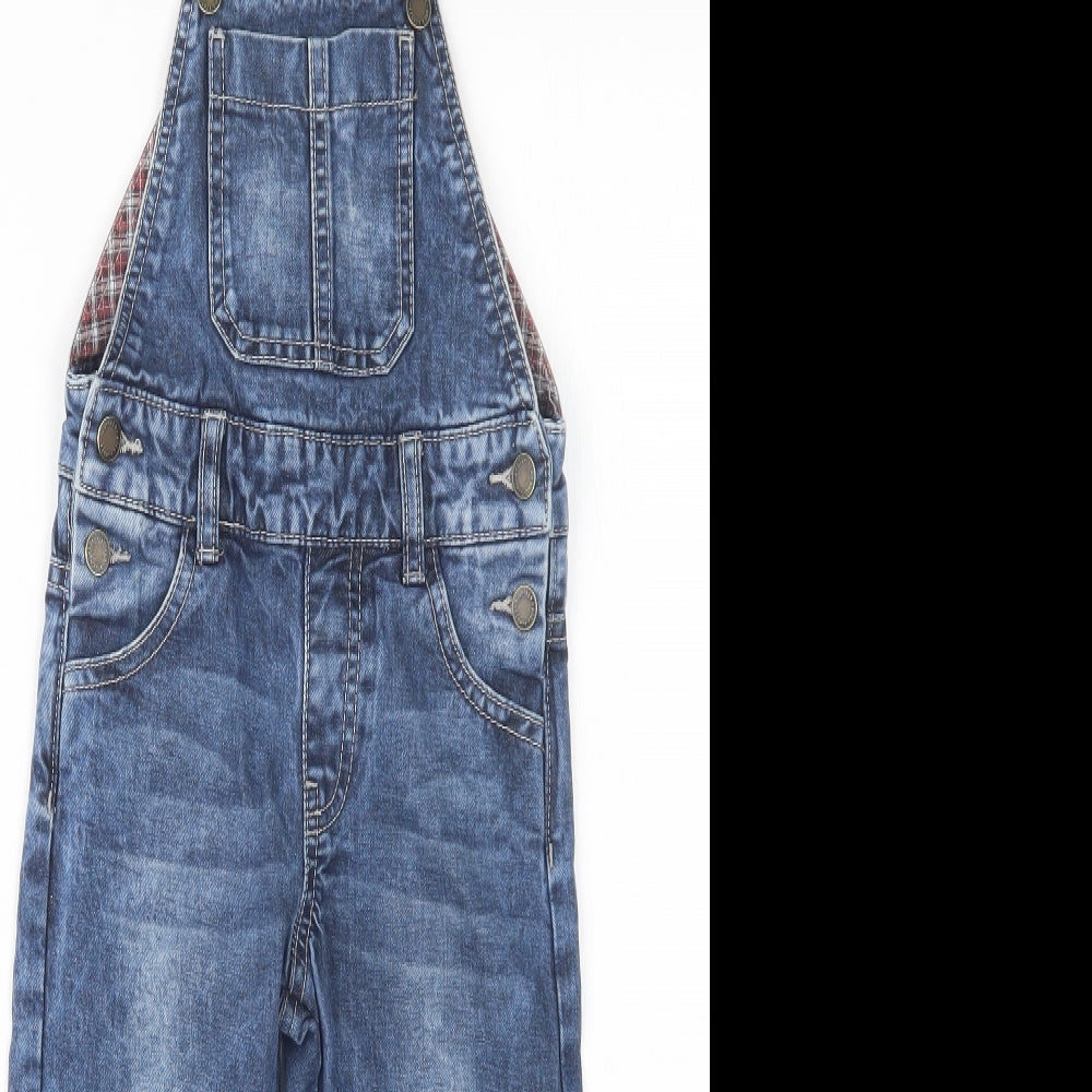 Marks and Spencer Boys Blue  Denim Dungarees Trousers Size 3-4 Years
