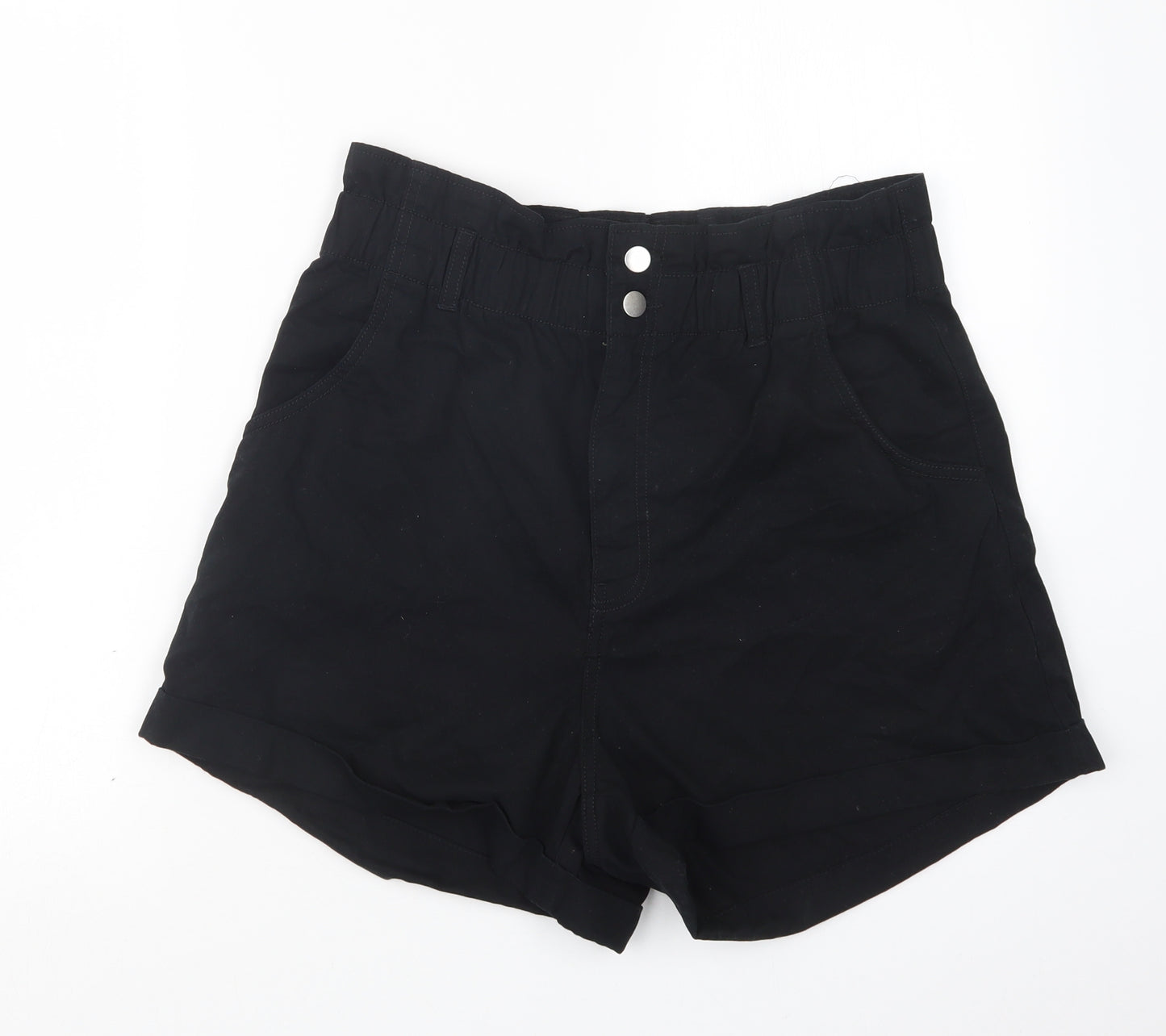 H&M Womens Black   Boyfriend Shorts Size 16