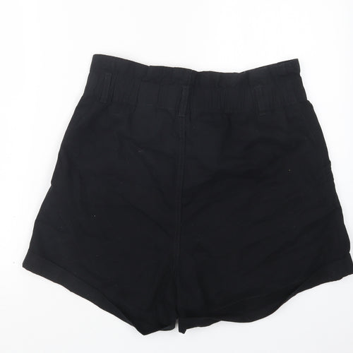 H&M Womens Black   Boyfriend Shorts Size 16