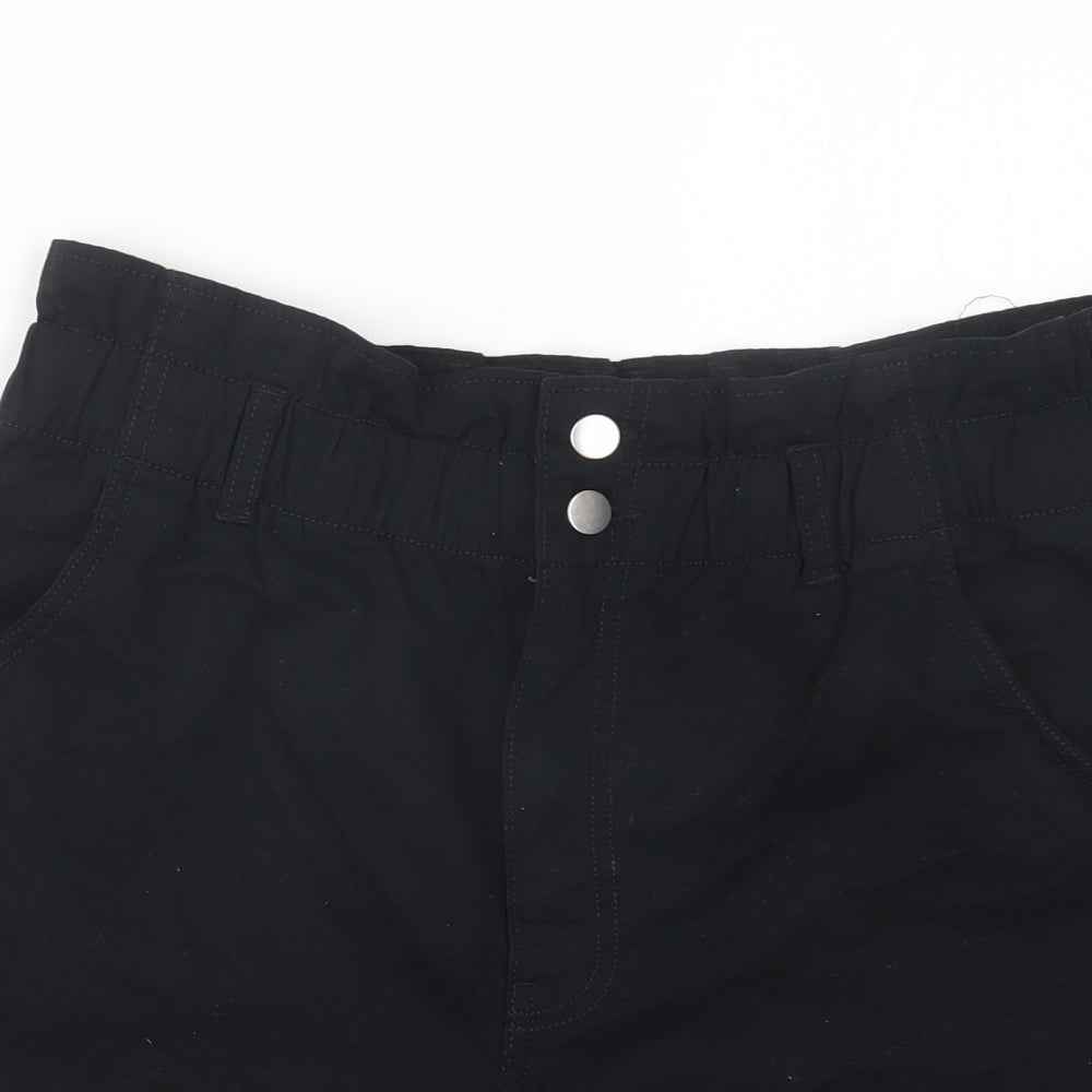 H&M Womens Black   Boyfriend Shorts Size 16