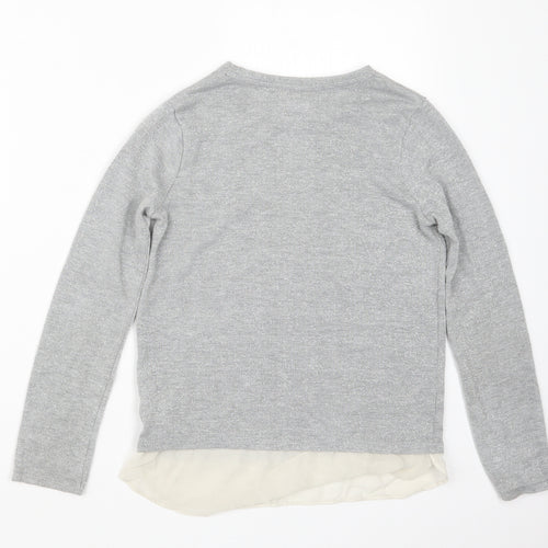 F&F Girls Silver   Pullover Jumper Size 10-11 Years