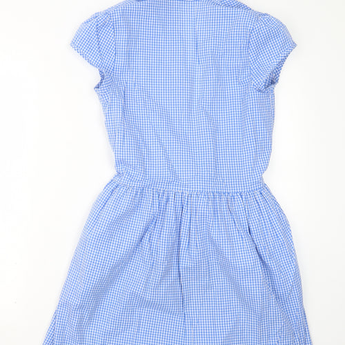George Girls Blue Gingham  A-Line  Size 12-13 Years  - School