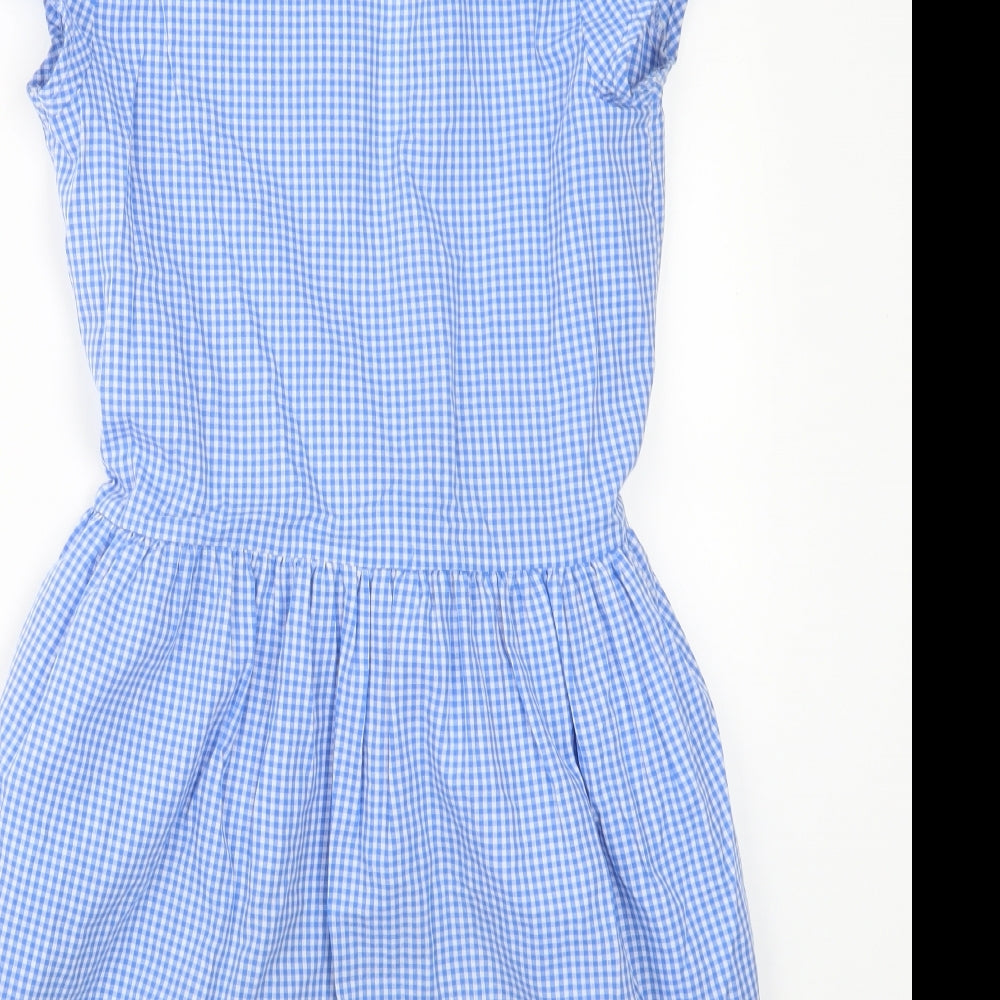 George Girls Blue Gingham  A-Line  Size 12-13 Years  - School