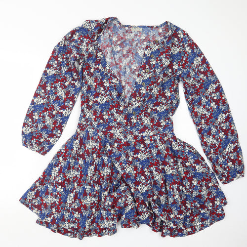 NEXT Girls Red Floral  Playsuit One-Piece Size 13 Years