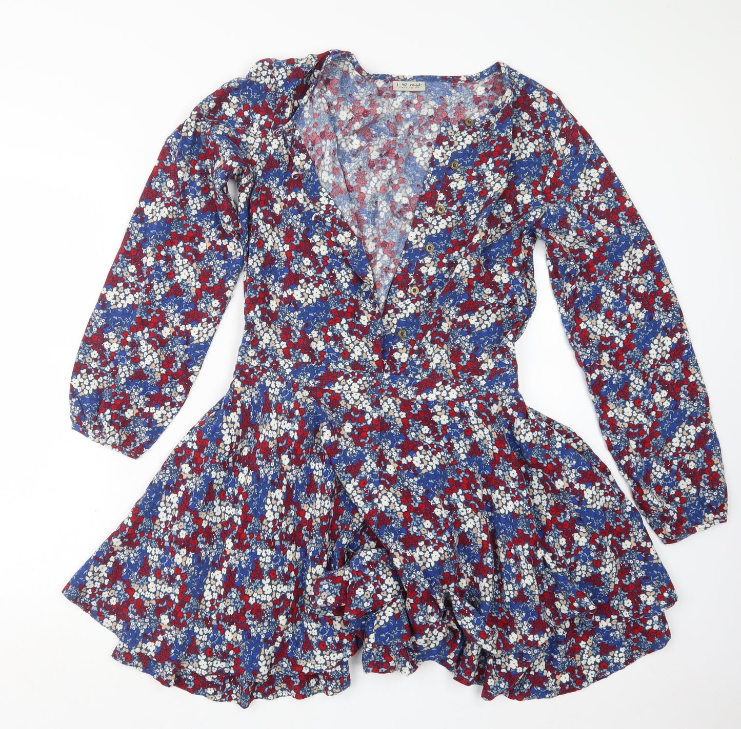 NEXT Girls Red Floral  Playsuit One-Piece Size 13 Years