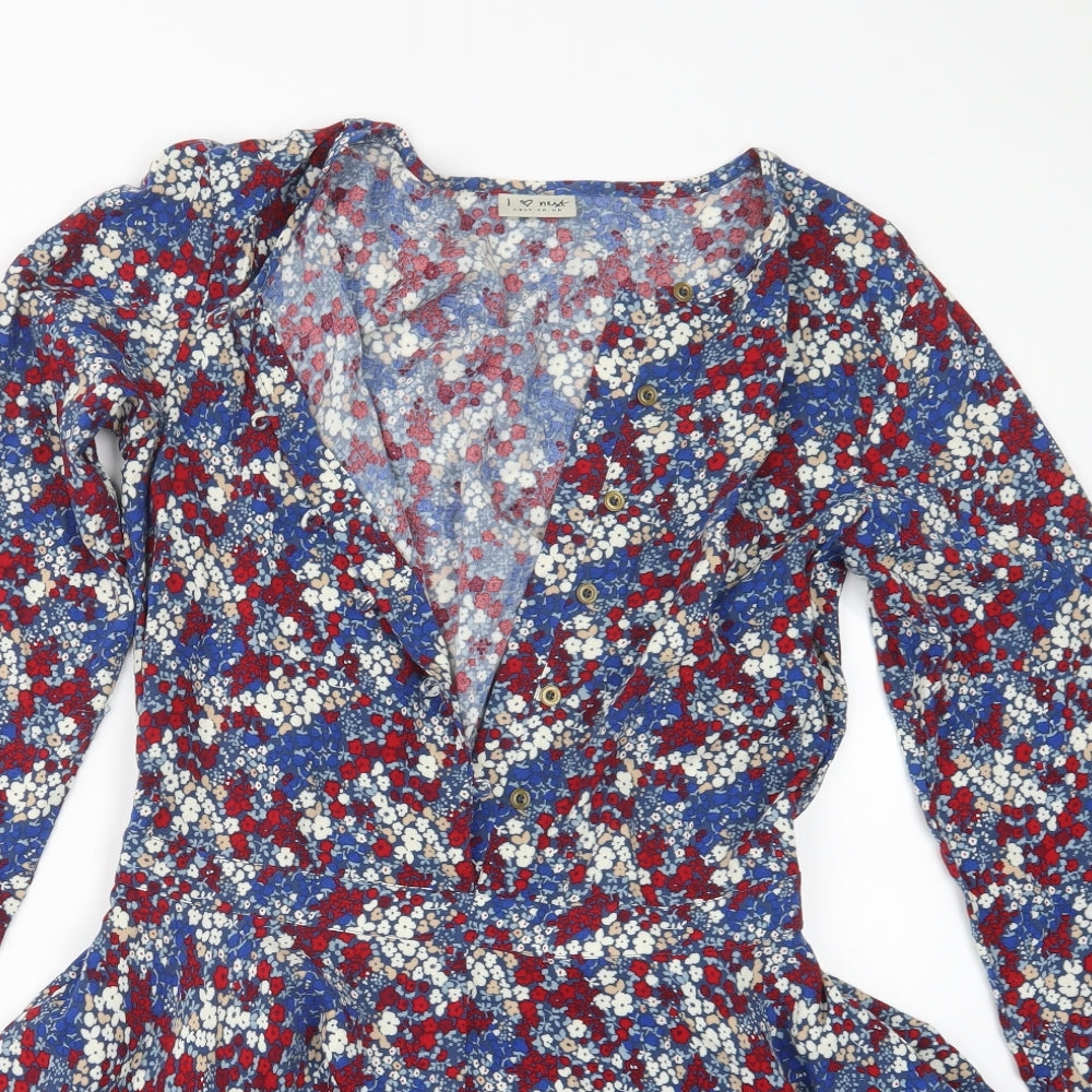 NEXT Girls Red Floral  Playsuit One-Piece Size 13 Years