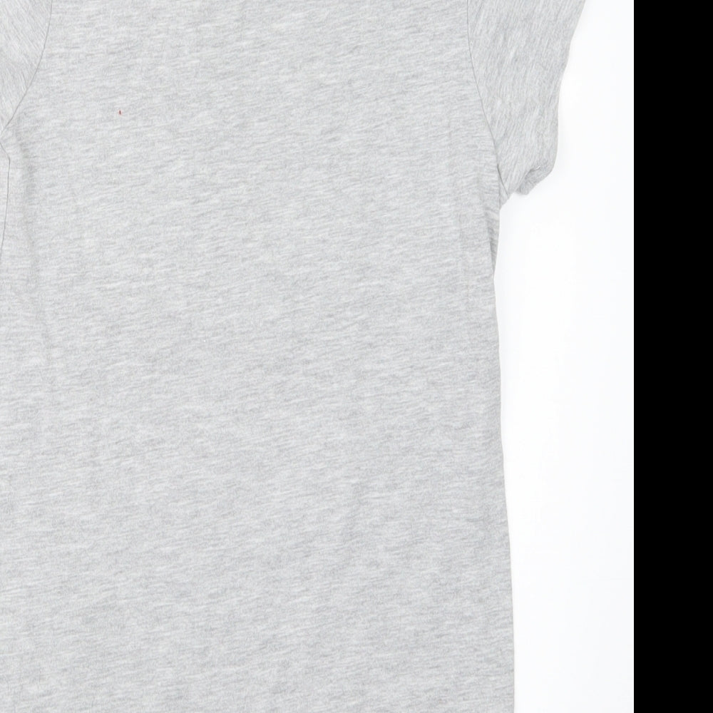 Primark Girls Grey   Basic T-Shirt Size 10-11 Years  - Unicorn