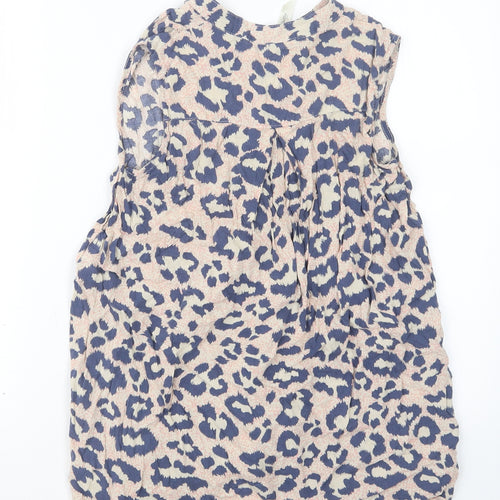 Stella Morgan Womens Blue Animal Print  Basic T-Shirt Size 10