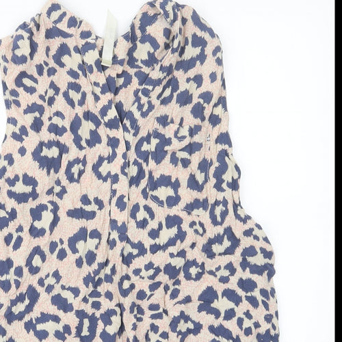 Stella Morgan Womens Blue Animal Print  Basic T-Shirt Size 10