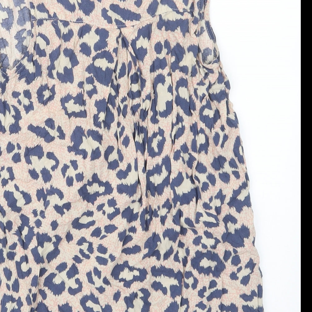 Stella Morgan Womens Blue Animal Print  Basic T-Shirt Size 10