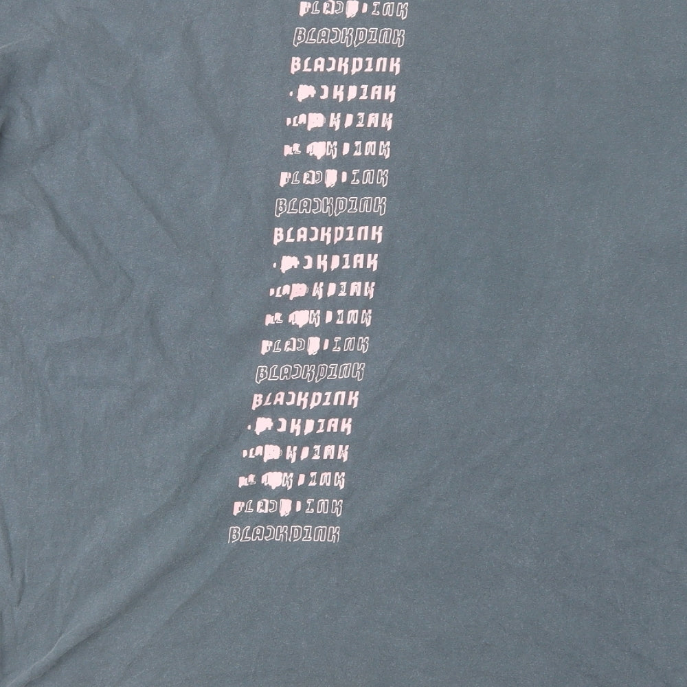 Divided by H&M Mens Grey    T-Shirt Size S  - Black Pink