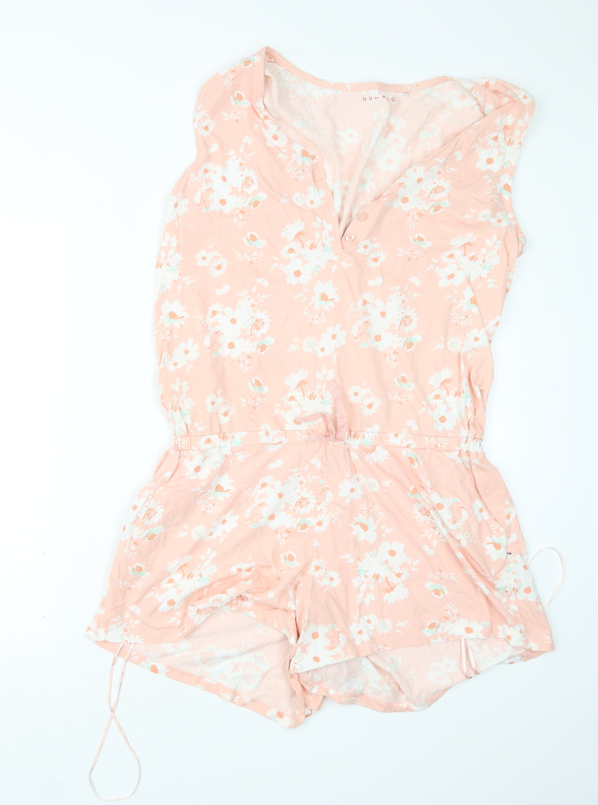 Nutmeg Womens Pink Floral  Playsuit One-Piece Size 16