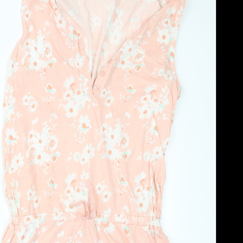 Nutmeg Womens Pink Floral  Playsuit One-Piece Size 16