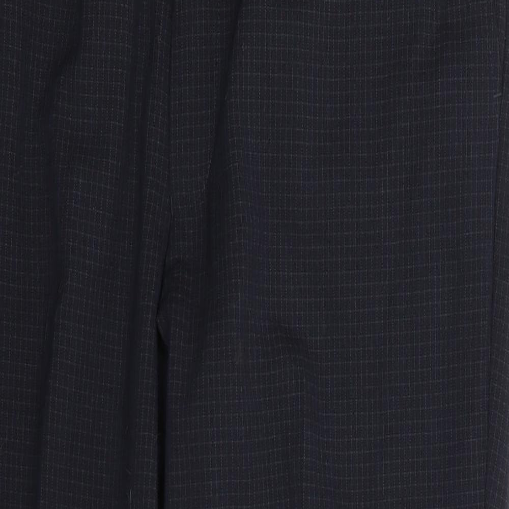 Marks and Spencer Mens Blue Check  Trousers  Size 38 L26 in