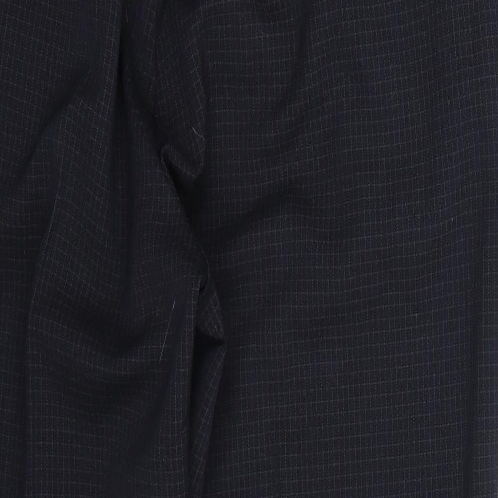 Marks and Spencer Mens Blue Check  Trousers  Size 38 L26 in