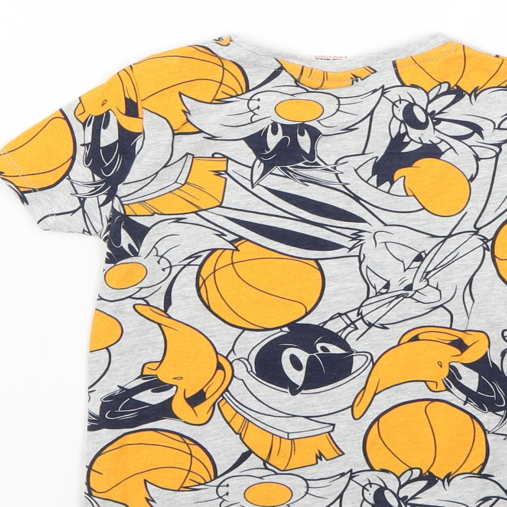 Space Boys Multicoloured Geometric  Basic T-Shirt Size 4-5 Years