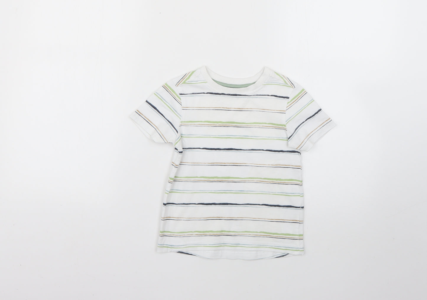 George Boys Multicoloured Striped  Basic T-Shirt Size 2-3 Years