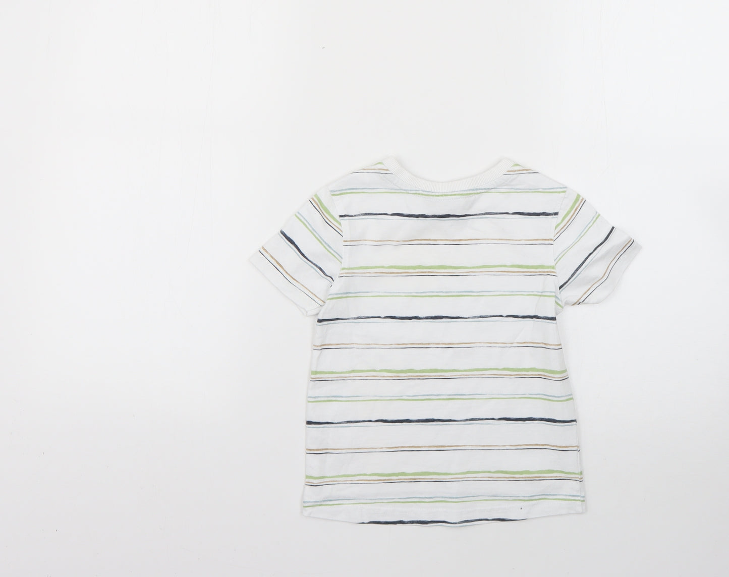 George Boys Multicoloured Striped  Basic T-Shirt Size 2-3 Years