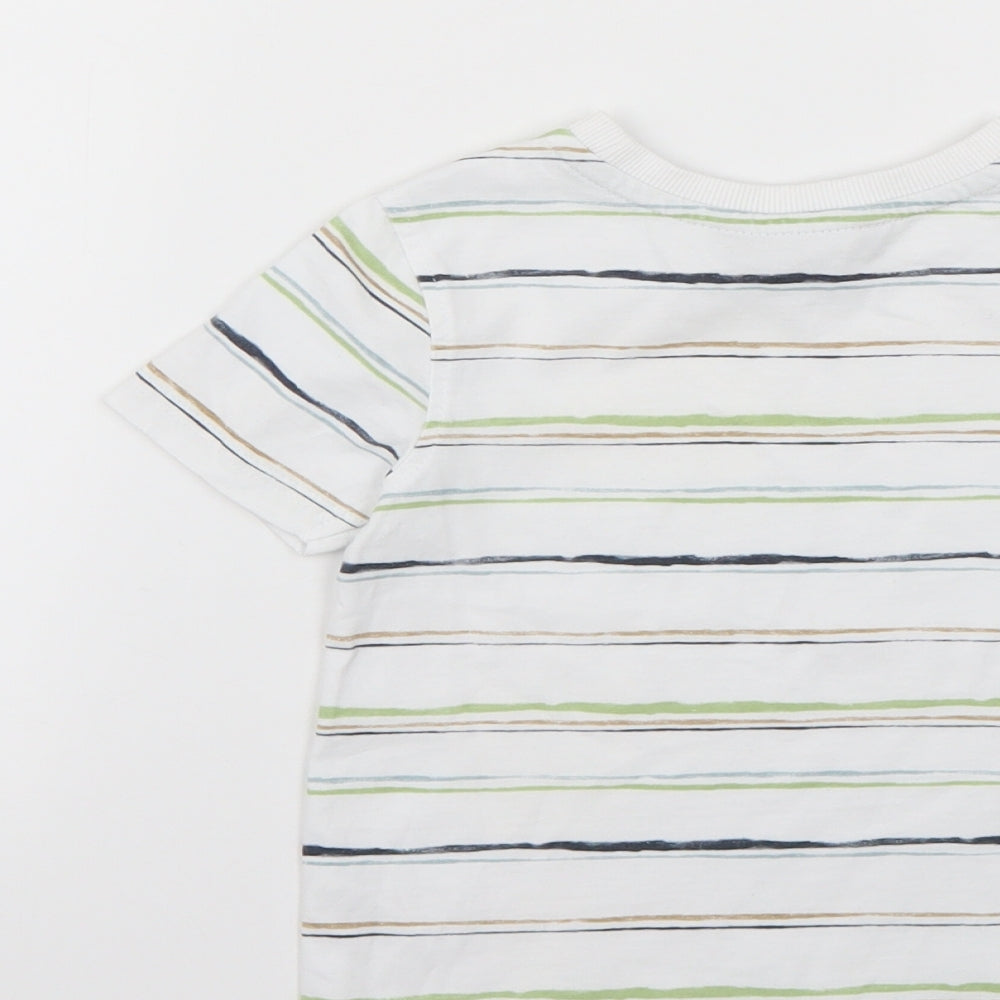 George Boys Multicoloured Striped  Basic T-Shirt Size 2-3 Years