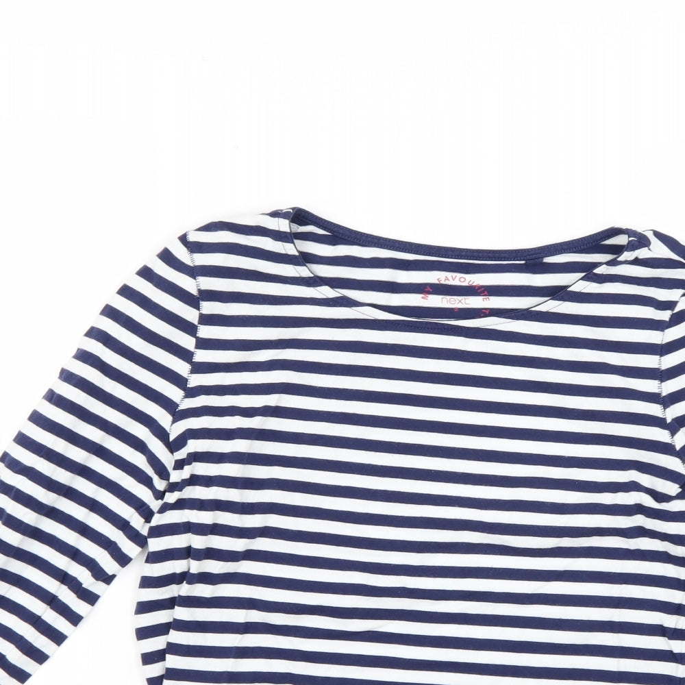NEXT Womens Multicoloured Striped  Basic T-Shirt Size 8