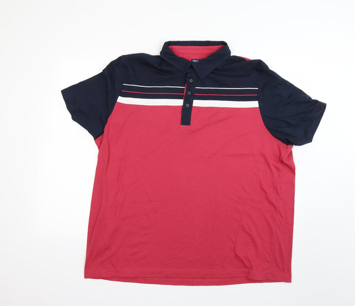 Premier Man Mens Multicoloured Polo Size XL