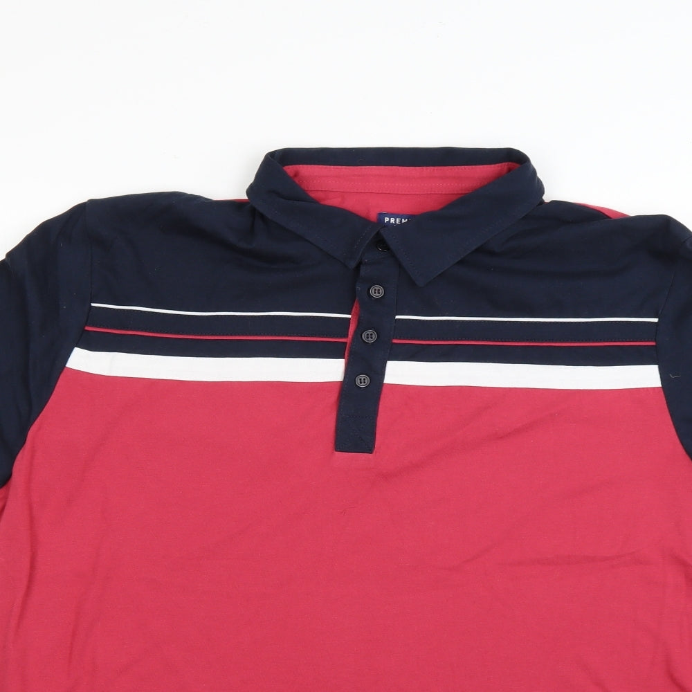 Premier Man Mens Multicoloured    Polo Size XL