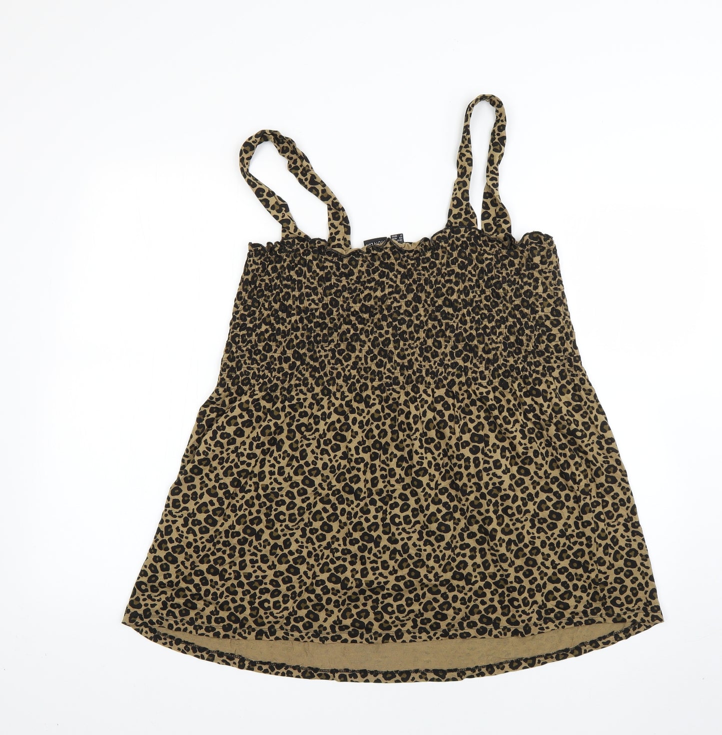 Body Flirt Womens Brown Animal Print  Basic Blouse Size L