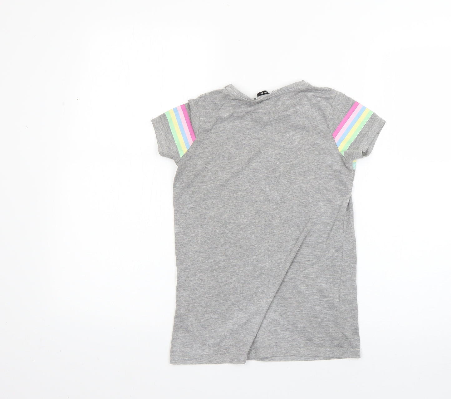 George Girls Grey   Basic T-Shirt Size 8-9 Years