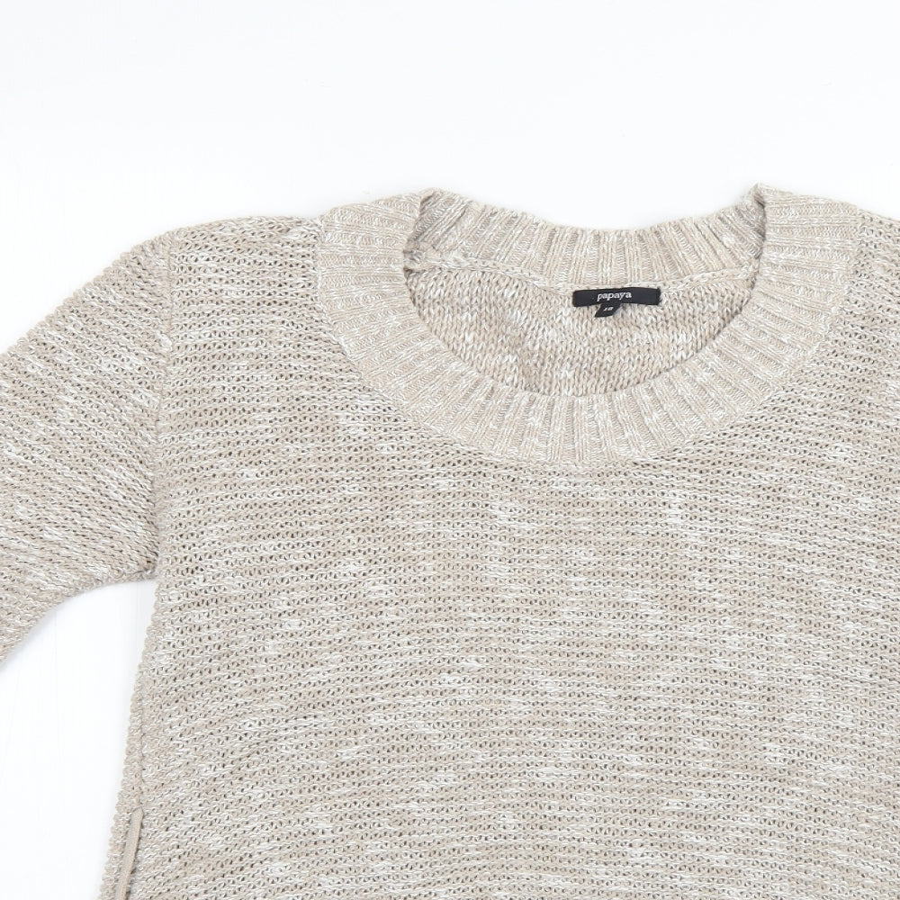 Papaya Womens Beige   Pullover Jumper Size 18