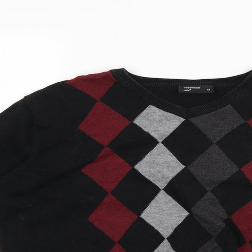 Cedar Wood State Mens Multicoloured Argyle/Diamond  Pullover Jumper Size M