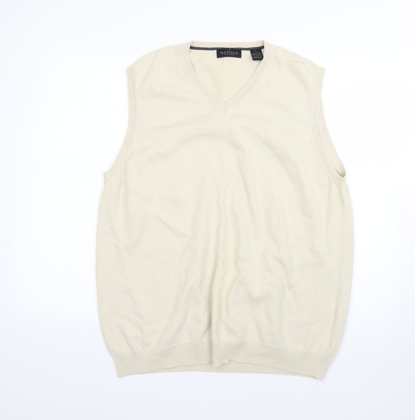 vanheusen Mens Beige   Pullover Jumper Size L
