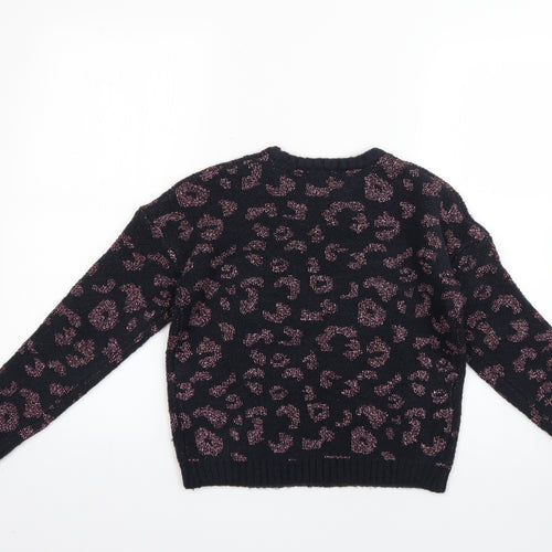 Primark Girls Multicoloured Animal Print  Pullover Jumper Size 10-11 Years