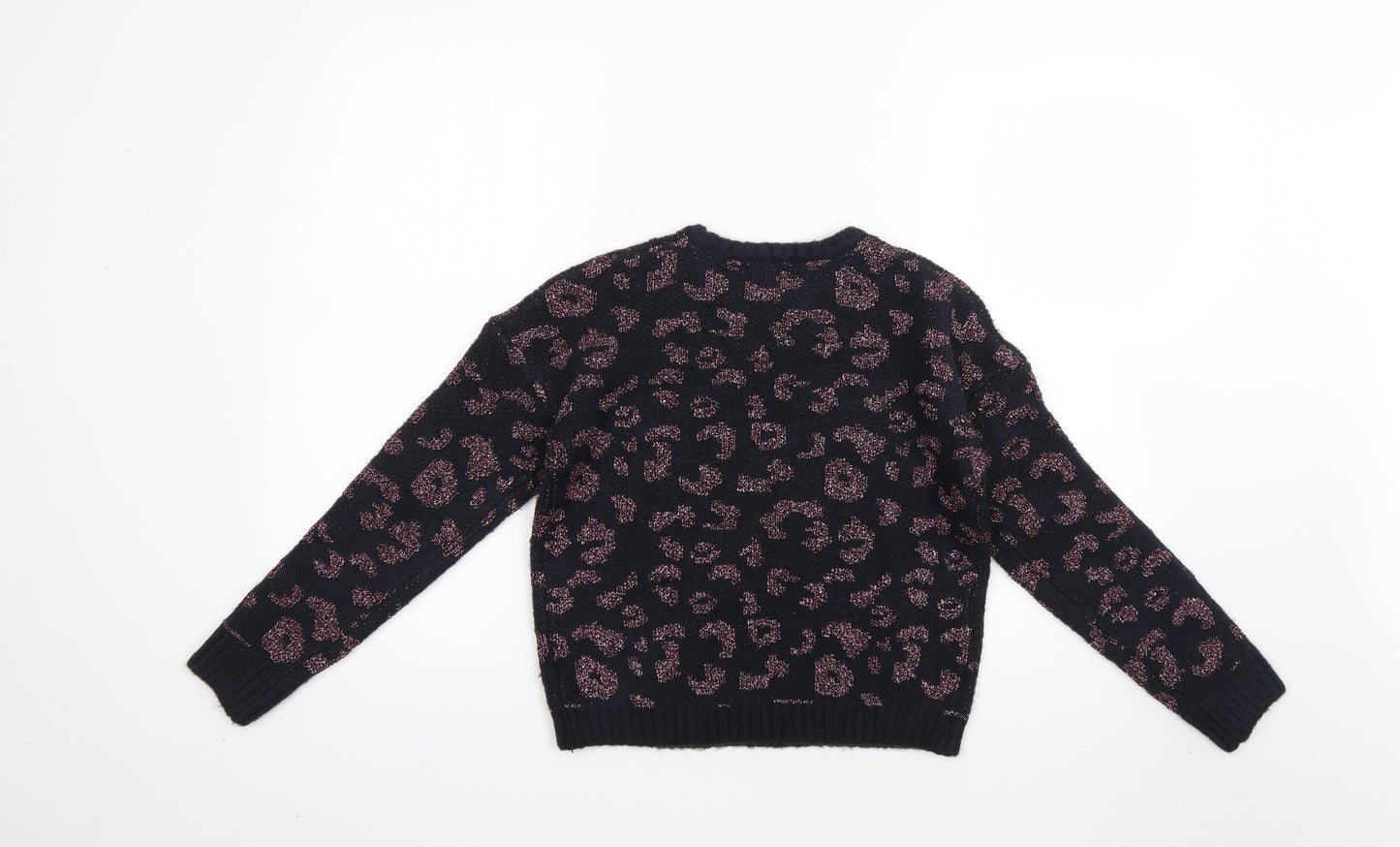 Primark Girls Multicoloured Animal Print  Pullover Jumper Size 10-11 Years