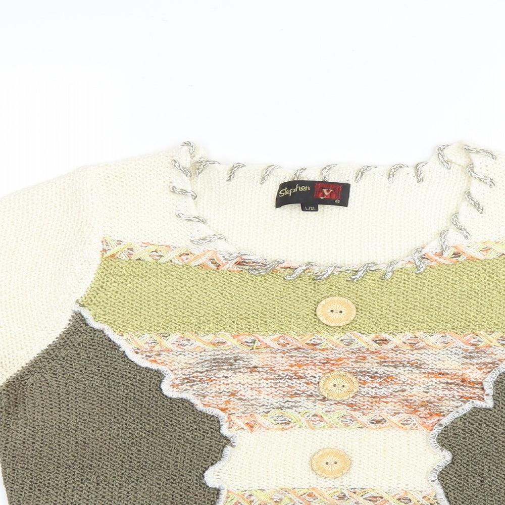 stephen Womens Multicoloured   Pullover Jumper Size L
