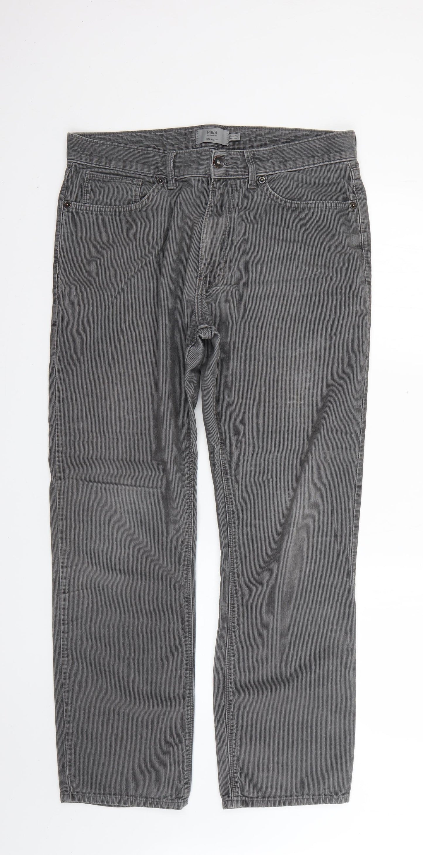Marks and Spencer Mens Grey   Straight Jeans Size 34 L28 in