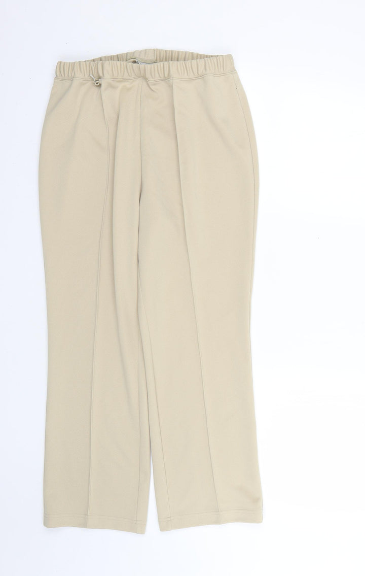 Damart Womens Beige Trousers Size 14 L24 in