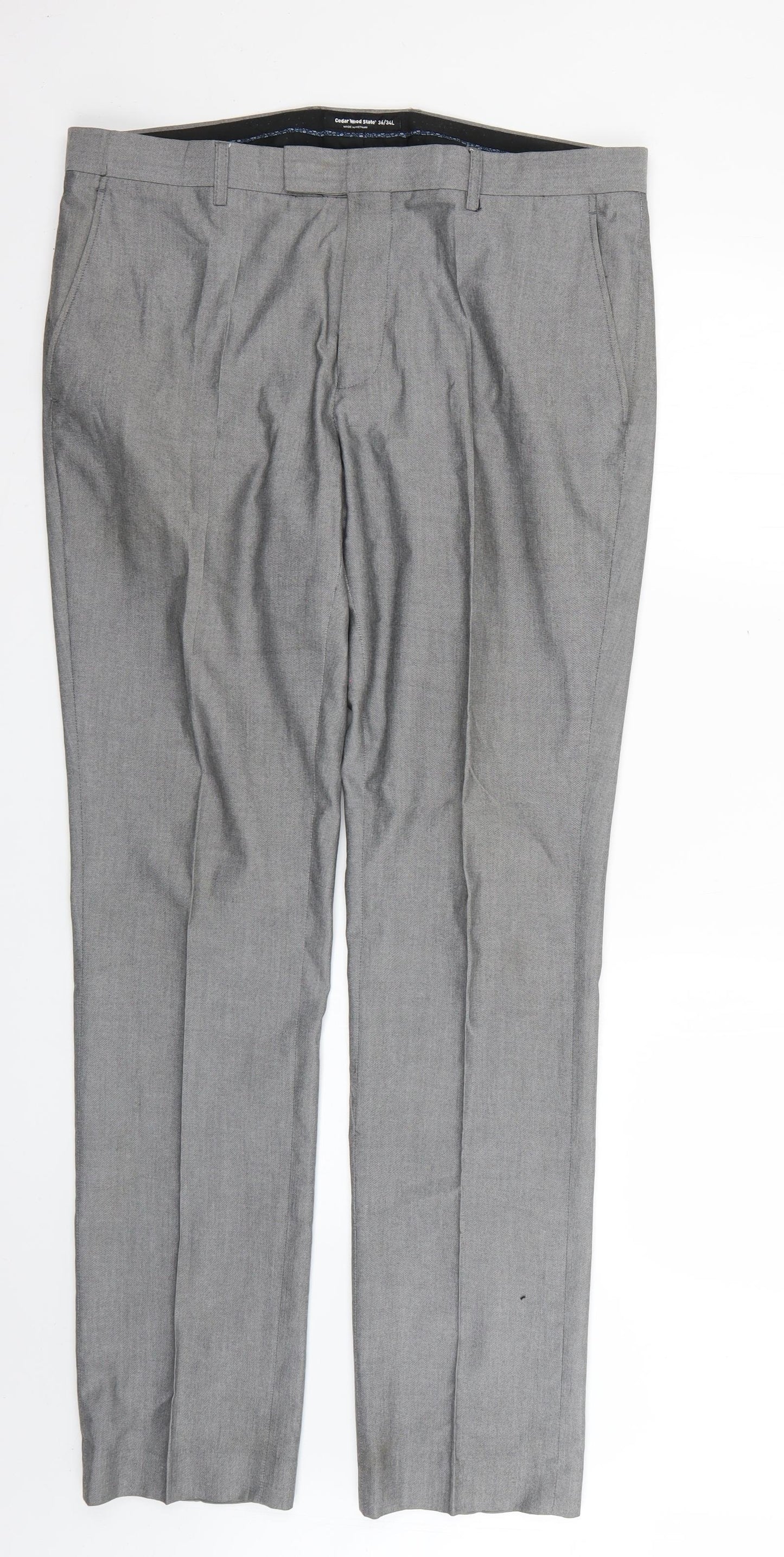 Cedar Wood State Mens Silver   Trousers  Size 36 L30 in