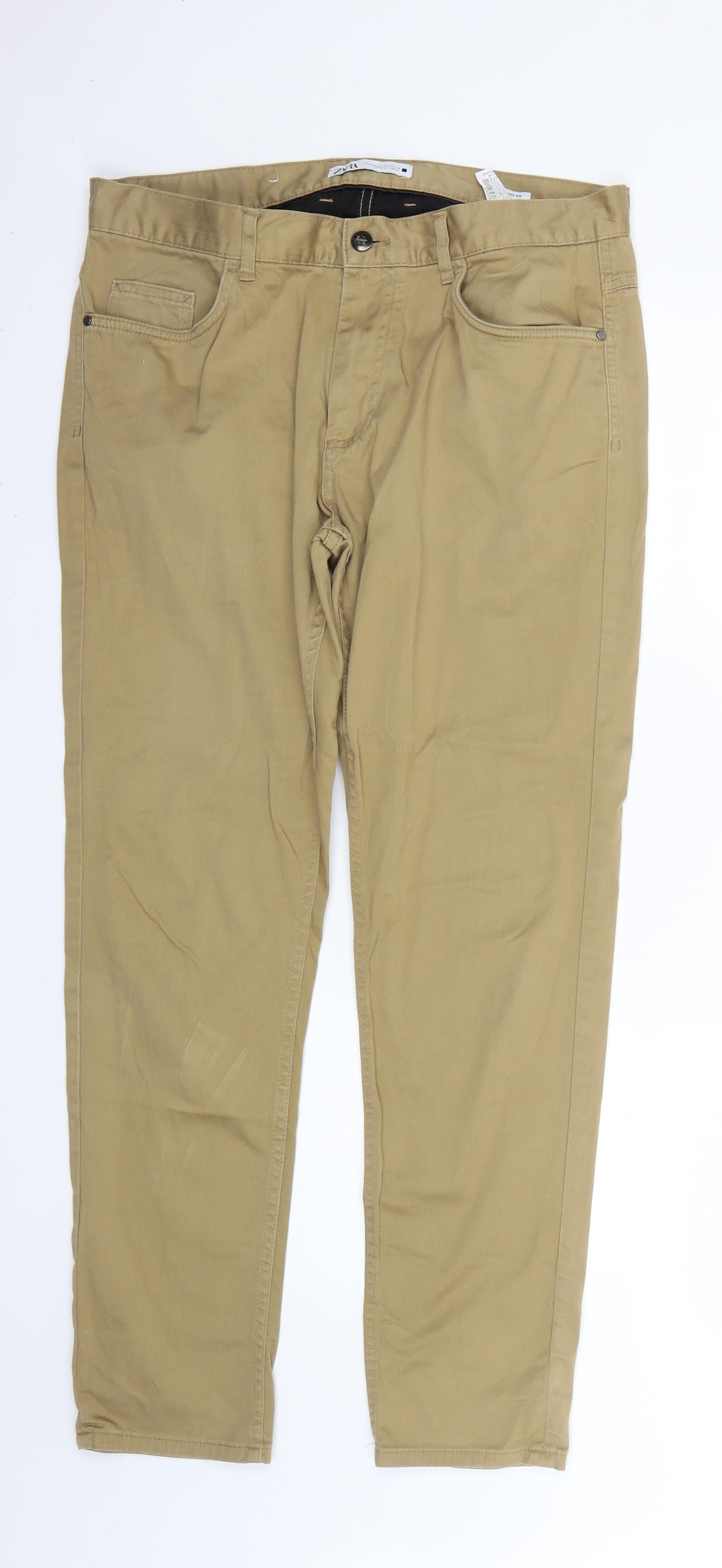 Zara Mens Brown   Straight Jeans Size 34 L29 in