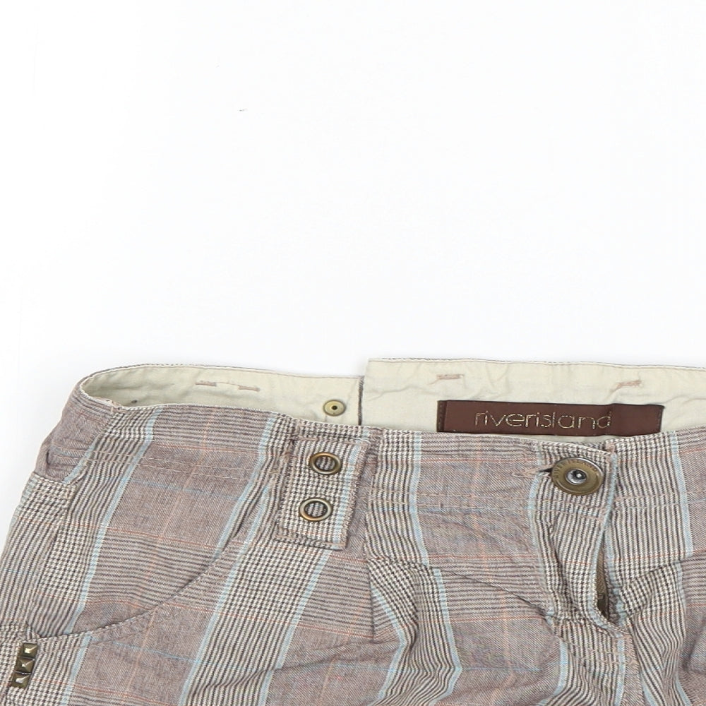 River Island Womens Brown   Cut-Off Shorts Size 12
