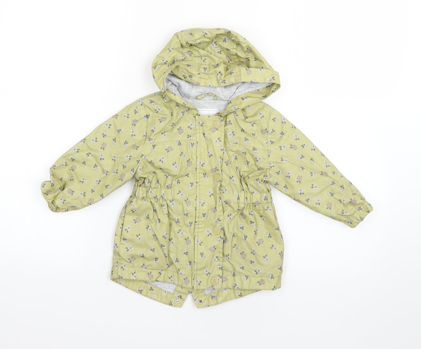 NEXT Baby Green Floral  Rain Coat Coat Size 9-12 Months