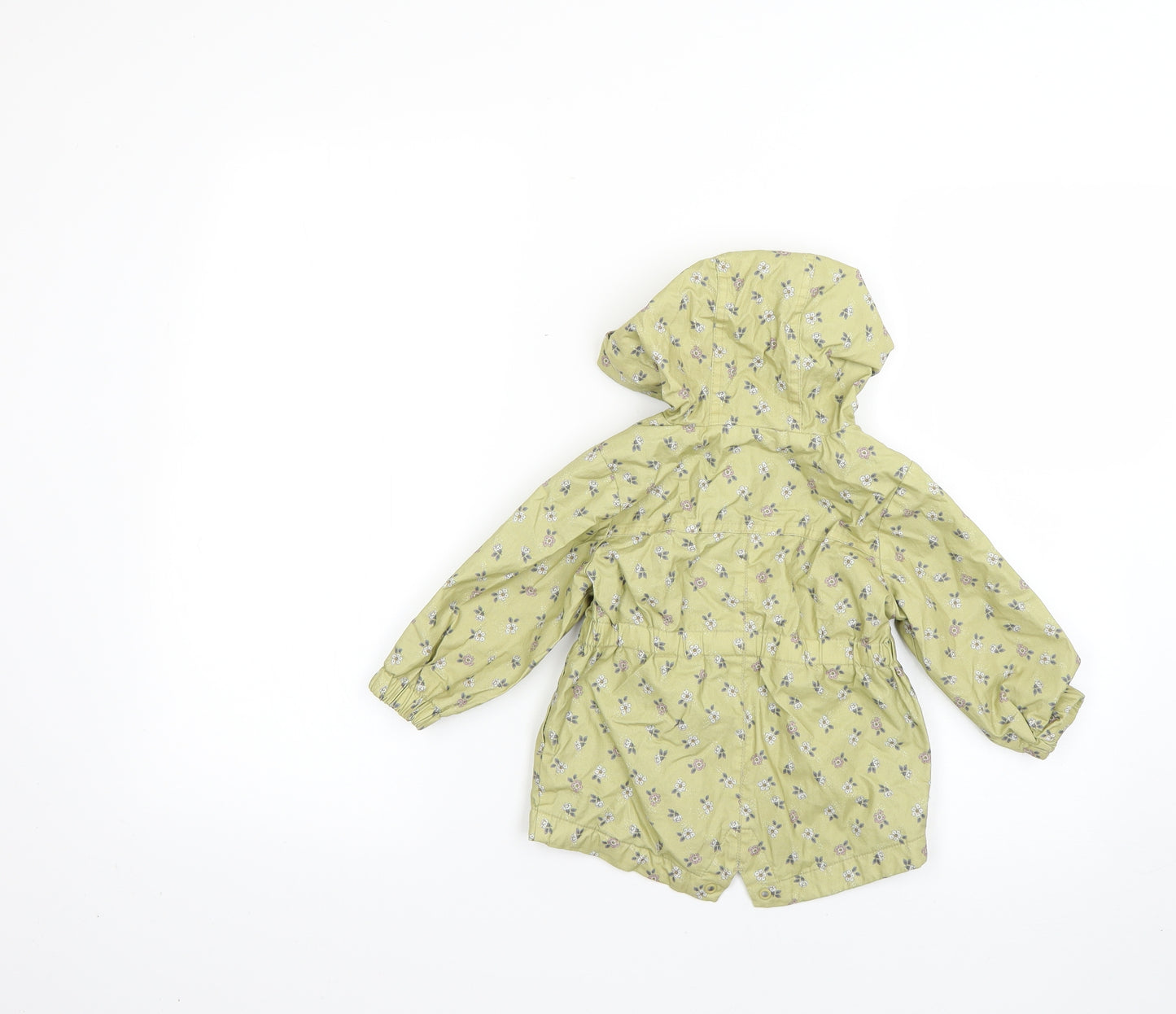 NEXT Baby Green Floral  Rain Coat Coat Size 9-12 Months